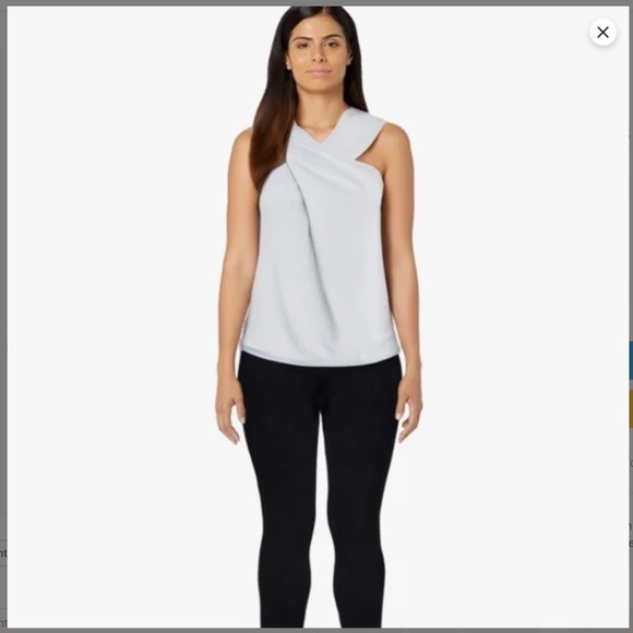 NWT CUPSHE Crisscross Halter Top Sleeveless Shirt | Navy Blue | XS - Picture 1 of 7